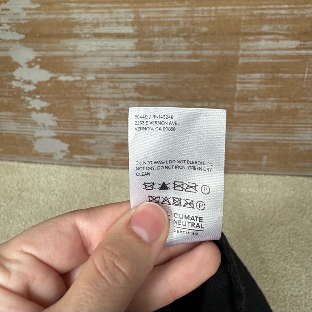 Reformation Midi Tie Side Dress Black Event Cocktail Basic Vacation Womens 2 - Picture 7 of 7